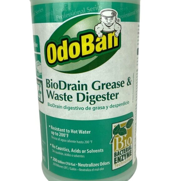 OdoBan BioDrain Grease and Waste Digester Professional Series 1 Quart Bottle - Picture 2 of 5